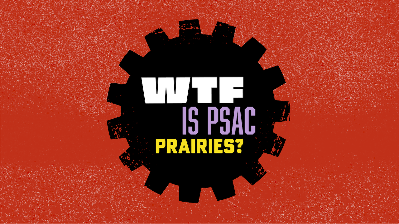 WTF is PSAC Prairies? on top of a black gear icon